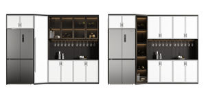 Meuble à vin de salon moderne de qualité supérieure au design gratuit, finition sans peinture, élégant, vente directe d'usine - Product Image 5