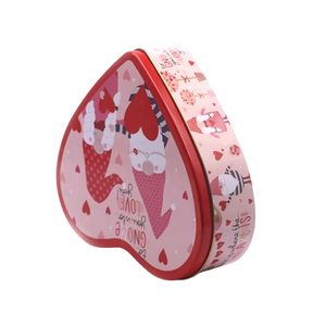 กล่องลูกกวาดหลากสีกระป๋องรูปหัวใจสำหรับทำเค้กขนมขบเคี้ยวกล่องของขวัญช็อกโกแลตเคลือบดีบุกน่ารักสำหรับวันวาเลนไทน์ - Product Image 2