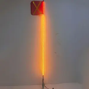 سوط أمان في المناجم وإضاءة صناعية سوط أمان عمود كامل ليد باجي سوط مع علم X شبكي عاكس قاعدة زنبرك دورانية