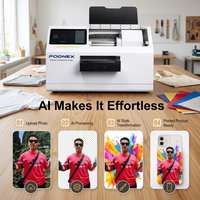 Imprimante à plat tout-en-un automatique PodNEX A3 DX7 nouvelle génération, jet d'encre UV CMYK, 2400 DPI, contrôle Android, pour coques de téléphone/AirPods, plastique