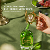 Diffuseur de parfum magnétique TopOne à double diffusion, en verre émeraude, pour huiles essentielles, avec ornement cerf noble, coffret cadeau