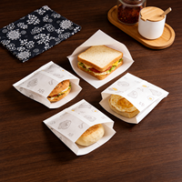 Sac en papier offset multi-usages, thermoscellable, anti-fuite et anti-graisse, idéal pour les snacks de marché nocturne et les plats à emporter