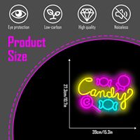 Enseigne néon LED Candy Lollipop à intensité variable, alimentée par USB, pour décoration murale, magasin, Halloween, fête à domicile, parking, taxi, centre commercial, entreprises