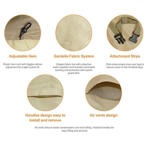 HOMFUL <span class=keywords><strong>Housse</strong></span> de <span class=keywords><strong>salon</strong></span> ronde imperméable pour meubles Accessoires de mobilier d'extérieur <span class=keywords><strong>Housse</strong></span> de parapluie pour <span class=keywords><strong>jardin</strong></span> et patio - Product Image 5