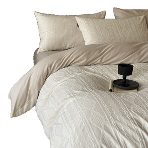 Y.LIANG 100% Cotton Woven Jacquard <b>Bedding</b> <b>Set</b> 1.8m Breathable Soft Skin-Friendly Four Seasons Use - Product Image 2