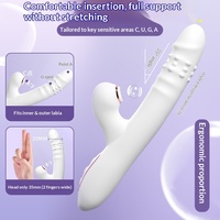 Perlen-Spin-USB-Vibrator, einziehbar, teleskopisch, saugend, vollautomatische Einführung und Auszug, leises Sexspielzeug für weibliche Masturbation