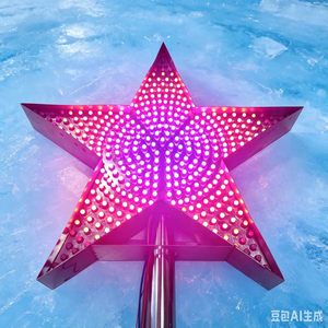 Estrella de Cinco Puntas Iluminada a Todo Color de 60 cm, Alimentada por 220V/110V; Transformador y Controlador Incluidos - Product Image 2