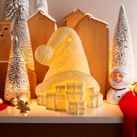 Lampe de bureau LED en céramique en forme de chapeau, nouveau design, flexible, simple, écologique, alimentée par batterie, pour décoration de Noël, vente en gros