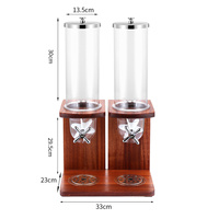 Distributeur de céréales à trois tête ml, base en bois massif, conteneur pour aliments secs, popcorn, fruits secs