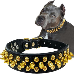 Collier réglable d'extérieur pour chien en cuir PU à pointes avec motif imprimé clouté de champignons Rivet <span class=keywords><strong>Spike</strong></span> décoré de rubans - Product Image 6