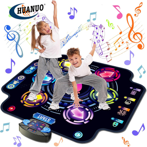 Alfombra <span class=keywords><strong>de</strong></span> Baile Mejorada <span class=keywords><strong>para</strong></span> Niños, Alfombra <span class=keywords><strong>de</strong></span> Baile Electrónica con Luces LED, Bluetooth Inalámbrico, 5 Velocidades, 9 Niveles, Juego Musical, Juguete <span class=keywords><strong>de</strong></span> Baile - Product Image 1
