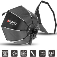 Triopo Ks55 65 90 120cm Soft Box Oktagonal untuk Kamera, Fast Flash, Softbox Portabel