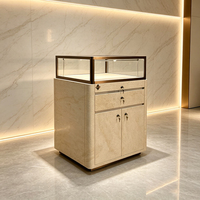 Vitrine à bijoux personnalisée en acier inoxydable et verre trempé avec mécanisme de verrouillage, vitrine à bijoux pour boutique de montres