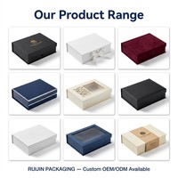 Caja de Regalo con Cierre Magnético, Cartón Gris Grueso, Embalaje de Ropa Personalizado, Rígida, Plegable, con Estampado Dorado, Reciclada