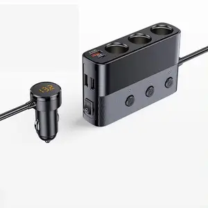 Cigarette Lighter Adapter Dual Cigarette Lighter Splitter Plug With USB Type C Fast Charging Car Cigarette Lighter