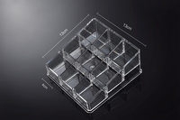 Présentoir en plastique multifonctionnel moderne à 15 grilles pour l'organisation du stockage du salon des cosmétiques pour vernis à ongles