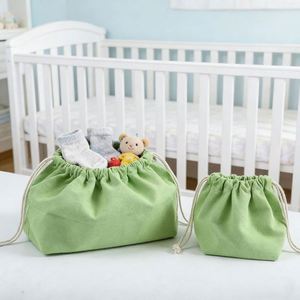กระเป๋าใส่ของแบบมีเชือกผูก 3 มิติ ผ้าแคนวาส กระเป๋าใส่ผ้าอนามัย - Product Image 3