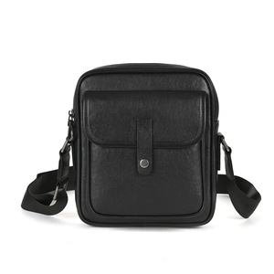 Men's Genuine Leather Messenger Bag Black <b>Small</b> Durable Everyday Use - Product Image 4