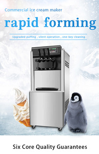 Machine à glaces et sorbets entièrement automatique avec corps en acier inoxydable épaissi <span class=keywords><strong>pour</strong></span> la fabrication de cornets et de glaces molles - Product Image 2