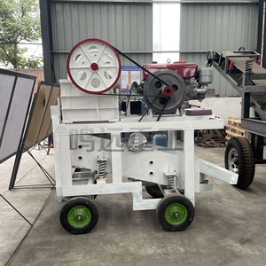 Trituradora de Mandíbulas Portátil con Motor Diésel, Máquina Trituradora de Granito y Guijarros de Río, Unidad de Cribado Móvil con Capacidad de 15t/h - Product Image 2