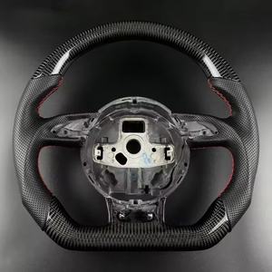 Volant sport en fibre de carbone véritable de haute qualité pour <span class=keywords><strong>Audi</strong></span> A3 A4 A5 A6 A7 RS3 RS4 RS5 RS6 RS7 B8.5 Q3 <span class=keywords><strong>Q5</strong></span> Q7, personnalisé - Product Image 5