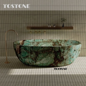 Tostone Liste des achats des personnes les mieux dotées : Mobilier de salle de bain <span class=keywords><strong>en</strong></span> marbre vert du Brésil, véritable luxe, gravé CNC, pour projets - Product Image 2