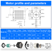 Moteur pas à pas RB MENA 23 Nema23 pour éclairage de scène, moteur pas à pas CNC 3.6V, hauteur 78mm, moteur DC médical