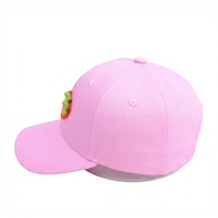Casquette de baseball rose fraise d'été en gros, design personnalisé, logo brodé, style sportif urbain, impression en relief, tissu courant