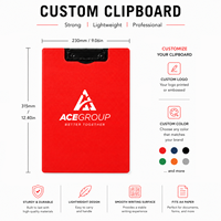 Porte-documents pliable A4 avec logo personnalisé, planche à écrire portable avec clip robuste pour le bureau, l'école, l'entrepôt