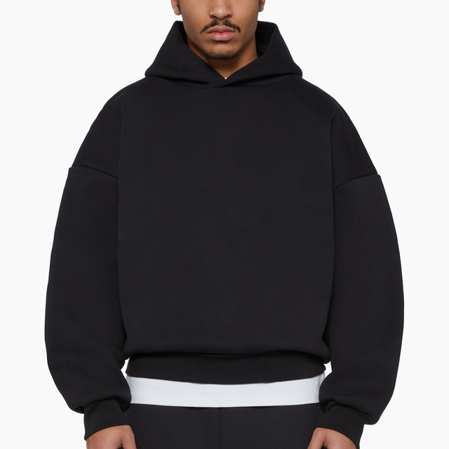 Men'S Streetwear Drop Shoulder Dtg Logo Pullover Cotton Oversized Manufacturer Custom Heavyweight Fit Cropped Boxy Hoodie