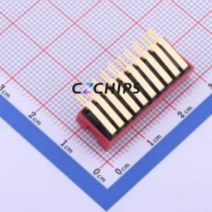 DA-10RP DIP Switch Through hole Component (THT) Switch Flat Toggle, Raised Type Single Pole Single Throw 10 PC Pin - Product Image 2