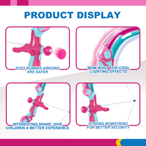 Arc et flèche pour enfants avec Flash Led, ensemble de tir à l'arc avec 3 ventouses, ensemble de tir à l'arc pour enfants, jeu de plein air - Product Image 5