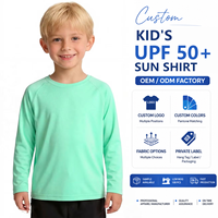 OEM - Maillot de bain à manches longues pour enfants UPF 50+ - 100% polyester - Séchage rapide - Couleur et logo personnalisés