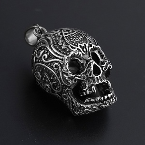 Collar con Colgante de Calavera, Joyería de Acero Inoxidable con Ojo de Zirconia, Collar de Estilo Punk para Hombre - Product Image 4