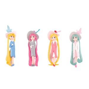 Muñeca en Miniatura de Personajes de Dibujos Animados, PVC, Pelo Largo, Abrigo, Decoración para Niñas, Uso en Interiores D1333 - Product Image 1