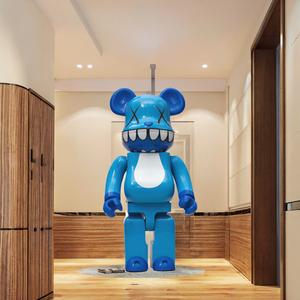 ตุ๊กตาเรซิ่นแฟชั่น KWA BEARBRICK ขนาด 28 ซม. ตัวต่อรูปหมีดุร้าย XX Eye Bluetooth ของตกแต่งบ้าน 400% - Product Image 3