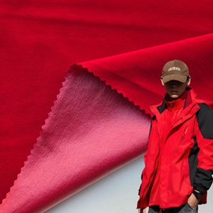 Sợi ngang căng <span class=keywords><strong>polyester</strong></span> pongee với độ thấm thấp TPU - 95% P + 5% SP vải tổng hợp không thấm nước cho áo mưa/quần áo y tế - Product Image 1