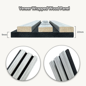 กระจังหน้าอะคูสติกสำหรับตกแต่งแผงผนัง3D แผงไม้ห่อไม้อะคูสติกความหนาแน่นสูงสไตล์ดีไซน์ทันสมัยของ kasaro - Product Image 5