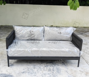 Thiết Kế Mới Vườn Dây <span class=keywords><strong>Sofa</strong></span> Set Sân Mây Đồ Nội Thất Ngoài Trời Với Đệm Patio Ghế Cắt Ngoài Trời <span class=keywords><strong>Sofa</strong></span> Set - Product Image 4