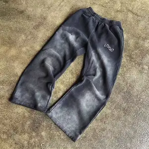 All'ingrosso pantaloni della tuta di cotone 100% personalizzati da uomo pantaloni della tuta svasati di alta qualità pantaloni della tuta di cotone Casual