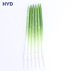 Bougies fines scintillantes sans fumée à impression numérique 2026, lot de 6 pour pâtisseries, fêtes, rendez-vous romantiques - Thème Romantique - Product Image 1