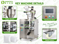 Machine d'emballage automatique de poudre à vis sans fin, machine d'emballage de sachets non tissés à trois soudures ultrasoniques pour poudre fine de chaux minérale