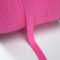 Vente en gros de ruban en sergé de coton à chevrons antidérapant et non élastique de 10 mm, durable, pour la bordure des vêtements