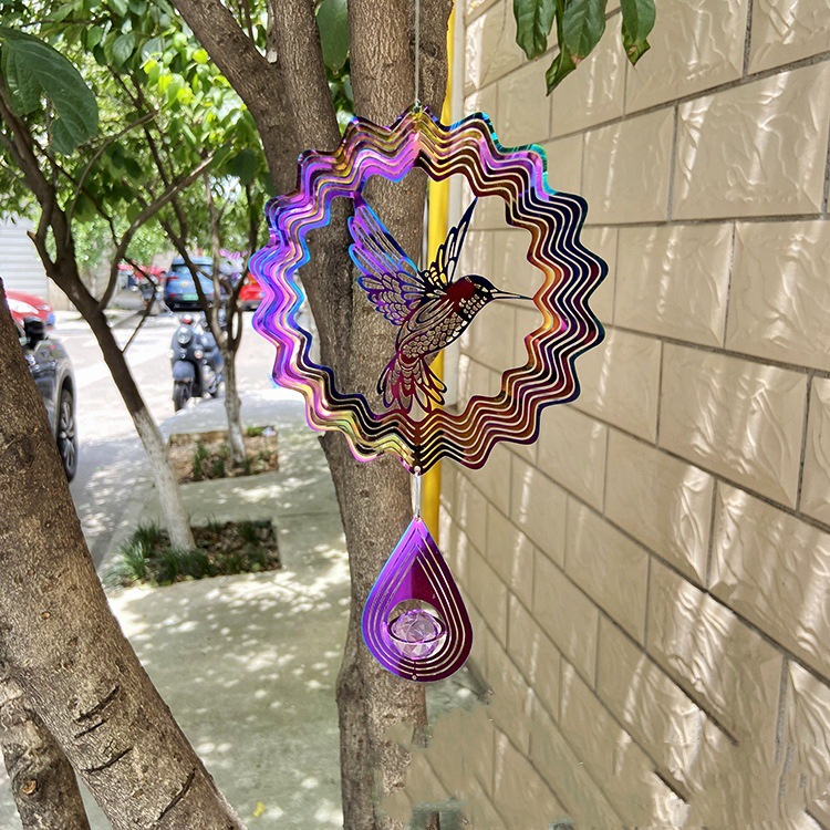 Queue de colibri colorée en forme de larme de 6 pouces