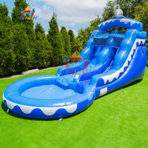 Commercial Grade Dolphin Themed Inflatable Water Slide with Pool <b>for</b> <b>Kids</b> Outdoor Summer Party Events - Product Image 2