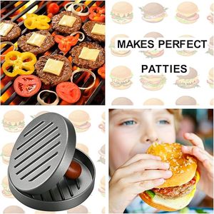 Presse à hamburgers, moule à galettes de viande en aluminium antiadhésif, papier à galettes de viande ciré, moule à saucisses, galettes de crabe, outil de cuisine, barbecue - Product Image 3