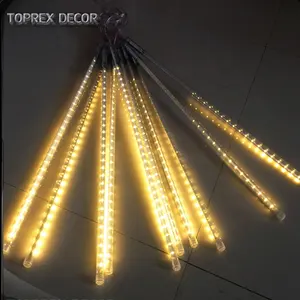 TOPREX decoración 12 voltios LED cascada Nevada cadena luces de tubo meteorito ducha LED luces de Navidad