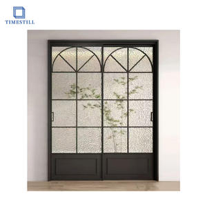 Puerta <span class=keywords><strong>de</strong></span> vidrio corrediza <span class=keywords><strong>de</strong></span> <span class=keywords><strong>dos</strong></span> paneles <span class=keywords><strong>de</strong></span> 8 mm con marco <span class=keywords><strong>de</strong></span> aluminio para decoración <span class=keywords><strong>de</strong></span> interiores y tabiques - Product Image 3