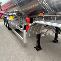 Semi-remorque citerne à carburant en alliage d'aluminium à 4 compartiments indépendants avec vannes de décharge individuelles, camion-citerne à huile à vendre