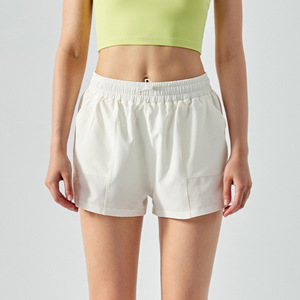 Pantaloncini sportivi estivi con tasche da ragazza ad asciugatura rapida <span class=keywords><strong>pantaloni</strong></span> Fitness da corsa a vita alta pantaloncini da <span class=keywords><strong>Yoga</strong></span> pantaloncini da allenamento - Product Image 4